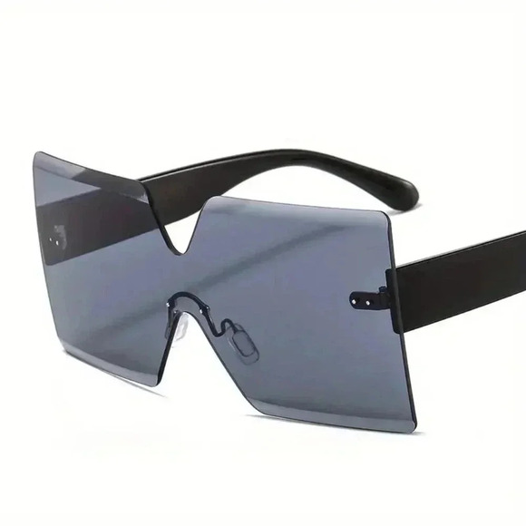 Oversized Square Sunglasses (Color: Black) - Picture 1 of 1